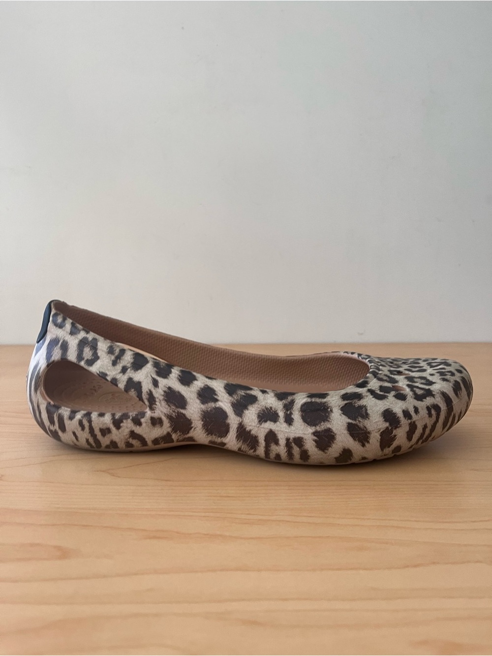 Croc Leopard Print Women's Ballet Flat - Brown/Beige